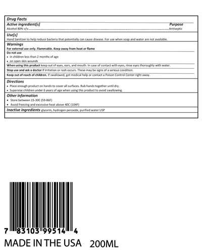 200 ml label back - 200ml Back Label 